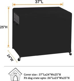 img 3 attached to 🐶 STARTWO Durable Polyester Dog Crate Cover - Universal Pet Kennel Cover with Double Door and Zipper Strip, Suitable for 36 Inch Medium and Large Dog Kennel (Black)