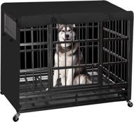 🐶 startwo durable polyester dog crate cover - universal pet kennel cover with double door and zipper strip, suitable for 36 inch medium and large dog kennel (black) логотип