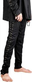 img 1 attached to Medieval Pirate Renaissance Cosplay Costume Gothic Death Pants C1071