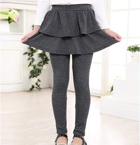 img 2 attached to 👧 RieKet Girls' Leggings Skirt for Toddler Girls' Clothing - via Leggings
