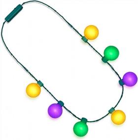 img 2 attached to LED Mardi Gras Jumbo Globe Bulbs Light Strand Necklace By FlashingBlinkyLights