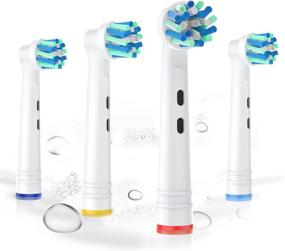 img 4 attached to 🦷 4Pcs Oral Care Replacement Toothbrushes for Electric Toothbrushes, with Compatible Toothbrushes & Accessories