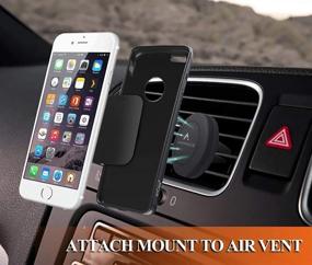 img 1 attached to 📱 AMERRICS Fast Swift-Snap Black Universal Air Vent Magnetic Car Mount Holder for Smartphones and Mini Tablets with Advanced SEO-Friendly Technology