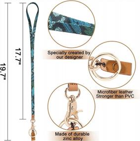 img 2 attached to Stylish And Durable Floral Key Lanyard For Women - MNGARISTA Neck Lanyard With Keyring And Clasp For ID Badges, Keys And Wallets In Leopard Print