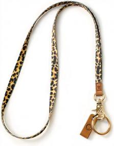 img 4 attached to Stylish And Durable Floral Key Lanyard For Women - MNGARISTA Neck Lanyard With Keyring And Clasp For ID Badges, Keys And Wallets In Leopard Print