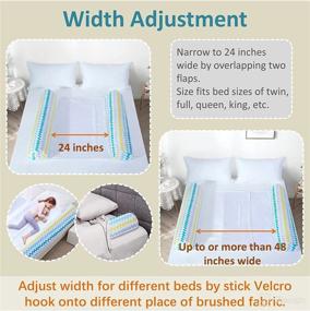 img 2 attached to 🛏️ Inflatable Toddler Bed Bumpers - 2-Pack Blow-up Bed Guards for Twin, Queen, and King Beds, with Non-Slip Cover, Machine Washable - Portable Bumpers for Toddlers