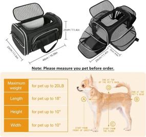 img 1 attached to 🐱 Estarer Airline Approved Soft Sided Pet Carrier - 4 Sides Expandable Collapsible Cat Carrier with Pockets, Removable Fleece Pad - Travel Carrier Bag for Cats, Dogs, and Small Animals