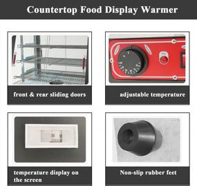 img 1 attached to Efficient Countertop 26" Food Warmer Display Case With Versatile Sliding Doors And Water Tray