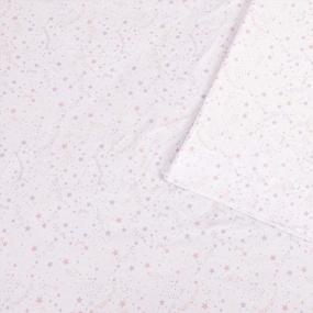 img 4 attached to 🌟 Stardust Skies Pink and Purple Kids Rule - Twin Size 3 Piece Sheet Set with Small Stars