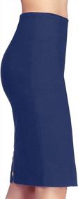 img 4 attached to Chic Navy Tobi Zipper Pencil Skirt For Women - Size 12, Expertly Crafted To Flatter All Body Types
