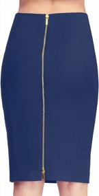 img 2 attached to Chic Navy Tobi Zipper Pencil Skirt For Women - Size 12, Expertly Crafted To Flatter All Body Types