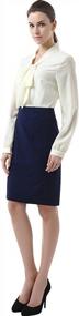 img 1 attached to Chic Navy Tobi Zipper Pencil Skirt For Women - Size 12, Expertly Crafted To Flatter All Body Types
