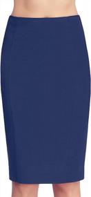 img 3 attached to Chic Navy Tobi Zipper Pencil Skirt For Women - Size 12, Expertly Crafted To Flatter All Body Types