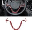 jecar steering wheel trim cover interior decoration trim kit for 2014-2020 jeep grand cherokee &amp logo