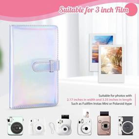 img 1 attached to Fujifilm Instax Mini 11 90 70 9 8+ 8 LiPlay Instant Camera 96 Pockets Photo Album By Ablus, Polaroid Snap SnapTouch PIC-300 Z2300 & Zip Instant Printer Compatible (Magic Silver)