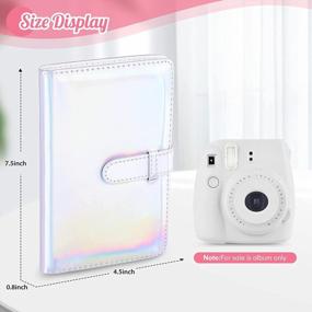 img 3 attached to Fujifilm Instax Mini 11 90 70 9 8+ 8 LiPlay Instant Camera 96 Pockets Photo Album By Ablus, Polaroid Snap SnapTouch PIC-300 Z2300 & Zip Instant Printer Compatible (Magic Silver)