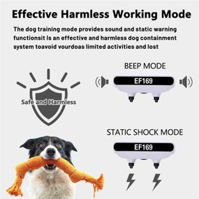 img 1 attached to 🐶 IP65 Waterproof Wireless Dog Fence - Adjustable Range Pet Containment System with Training Collar Receiver, Harmless for All Dogs, in White