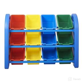 img 1 attached to 🧸 ECR4Kids 3-Tier Toy Storage Organizer with Bins, Blue - GreenGuard Gold Certified Toy Organizer and Storage for Kids’ Toys (ELR-0216)