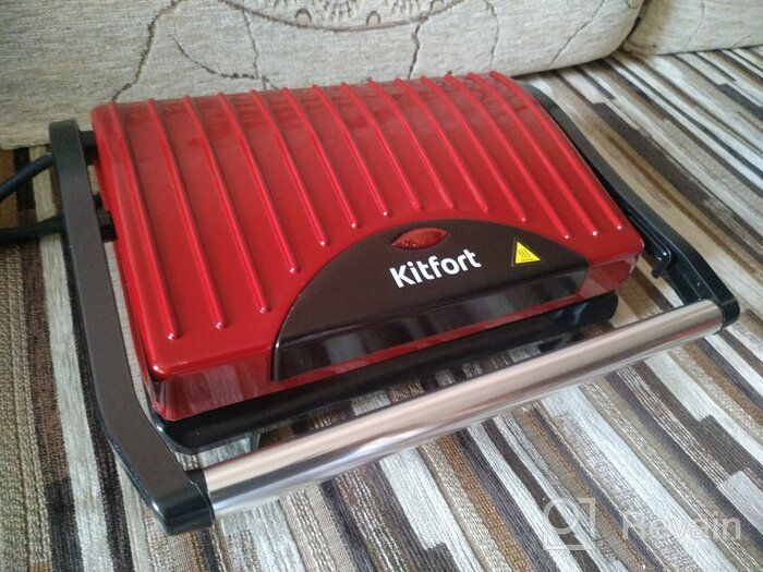 img 1 attached to Sandwich maker Kitfort KT-1609 Panini Maker, red review by Dorota Wirkiewicz ᠌