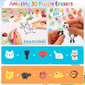 img 3 attached to Fun And Creative 70Pcs 3D Animal Erasers For Kids' Desk Pets And Classroom Rewards