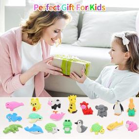 img 1 attached to Fun And Creative 70Pcs 3D Animal Erasers For Kids' Desk Pets And Classroom Rewards