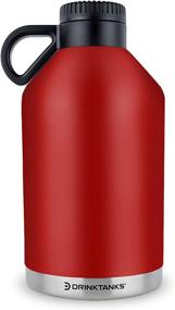 img 4 attached to Crimson DrinkTanks Session Growler: 64 Oz Vacuum Insulated Stainless Steel Tumbler For Beer, Wine, Soda, And Coffee With Handle And Leakproof Design
