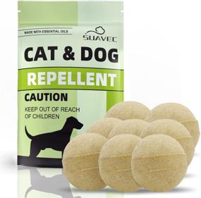 img 4 attached to 🐾 Keep Cats and Dogs at Bay: SUAVEC Outdoor Cat and Dog Repellent - Stray Cat Deterrent, Dog Digging Repellent, Indoor Cat Repellant, Safe Yard and Lawn Dog Repellent - 8 Pack