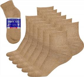 img 4 attached to 6 Pairs Debra Weitzner Diabetic Non-Binding Mens Womens Ankle Socks Loose Fit