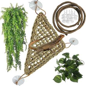 img 4 attached to 🦎 Enhance Your Reptile Enclosure with Hamiledyi Bearded Dragon Hammock and Climbing Toys: Ideal Decor for Lizard Habitat, Chameleon, Hermit Crabs, Gecko, and Snakes