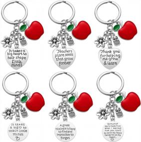 img 4 attached to IJuqi Teacher Gifts For Women - 6PCS Teacher Keychain Teacher Appreciation Gifts, Thank You Gifts For Teachers, Birthday Valentine'S Day Christmas Gifts For Teachers
