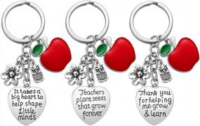 img 3 attached to IJuqi Teacher Gifts For Women - 6PCS Teacher Keychain Teacher Appreciation Gifts, Thank You Gifts For Teachers, Birthday Valentine'S Day Christmas Gifts For Teachers