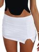 justalwart women's high waist mini bodycon skirt short wrap skirt logo