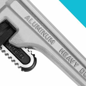 img 1 attached to Heavy Duty 24-Inch Aluminum Straight Pipe Wrench By DURATECH: Adjustable Plumbing Tool, Drop Forged And GGG Certified