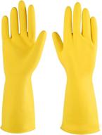 high-quality yellow rubber cleaning gloves 3 or 6 pairs for household - reusable dishwashing gloves for kitchen logo