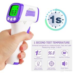 img 3 attached to 🌡️ Infrared Forehead Thermometer - Non-Contact for Adults, Kids, Baby - Accurate Instant Readings - No Touch Infrared Thermometer with 3-in-1 Digital LCD Display for Face, Ear, Body