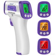 🌡️ infrared forehead thermometer - non-contact for adults, kids, baby - accurate instant readings - no touch infrared thermometer with 3-in-1 digital lcd display for face, ear, body logo