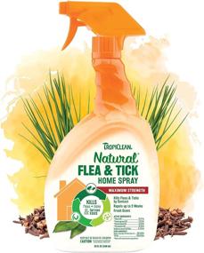 img 4 attached to TropiClean Natural Flea & Tick Home Spray For Dogs, 32Oz - Essential Oils Kill Fleas Naturally On Carpet, Furniture, & Bedding - Suitable For Use In Homes With Dogs & Cats - Made In The USA
