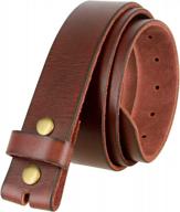 premium full grain leather belt straps with multiple options - no slot or heavy-duty, 1-1/2" (38mm) wide logo
