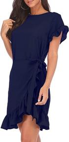 img 1 attached to Round Ruffles Sleeve Women's Dresses - Women's Clothing Collection via Dresses