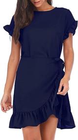 img 3 attached to Round Ruffles Sleeve Women's Dresses - Women's Clothing Collection via Dresses