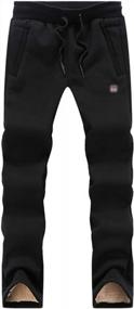 img 2 attached to Warmth And Comfort Meet Style - Hixiaohe Men'S Sherpa Lined Jogger Pants