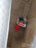 img 1 attached to White Suction Cup Corner Shower Caddy - Removable Bathroom Storage Organizer For Shower Or Kitchen - Wall Mounted Shower Shelf In Plastic By LUXEAR review by Alec Winsor