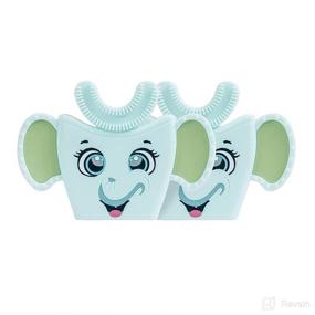 img 1 attached to 🐘 AutoBrush Ellie The Elephant Baby Teether (2 Pack) - Soothe and Teethe with Style!