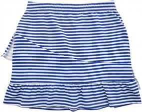 img 2 attached to UNACOO 2 Packs 100% Cotton Tiered Ruffle Skirt With Elastic Waistband For Girls