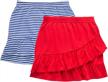 unacoo 2 packs 100% cotton tiered ruffle skirt with elastic waistband for girls logo