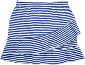 img 3 attached to UNACOO 2 Packs 100% Cotton Tiered Ruffle Skirt With Elastic Waistband For Girls