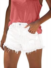 img 3 attached to Women'S Casual Summer Shorts With Pockets - Mid Waisted Denim Shorts By Onlypuff