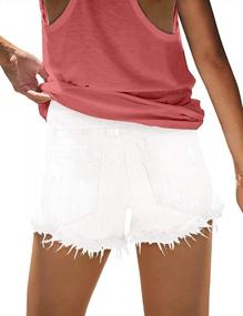 img 2 attached to Women'S Casual Summer Shorts With Pockets - Mid Waisted Denim Shorts By Onlypuff