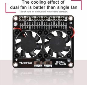 img 2 attached to 🍓 Raspberry Pi 4B Dual Cooling Fans with Heatsink Kit and GPIO Expansion Board - Compatible with Raspberry Pi 4B/3B+/3B/3A+, DC 5V 0.2A, LED