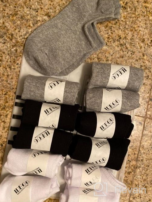 img 1 attached to 12 Pairs Non Slip Athletic Low Cut Socks For Women & Men - No Show Grip Anti-Slid Casual Socks review by Jonathan Cartwright